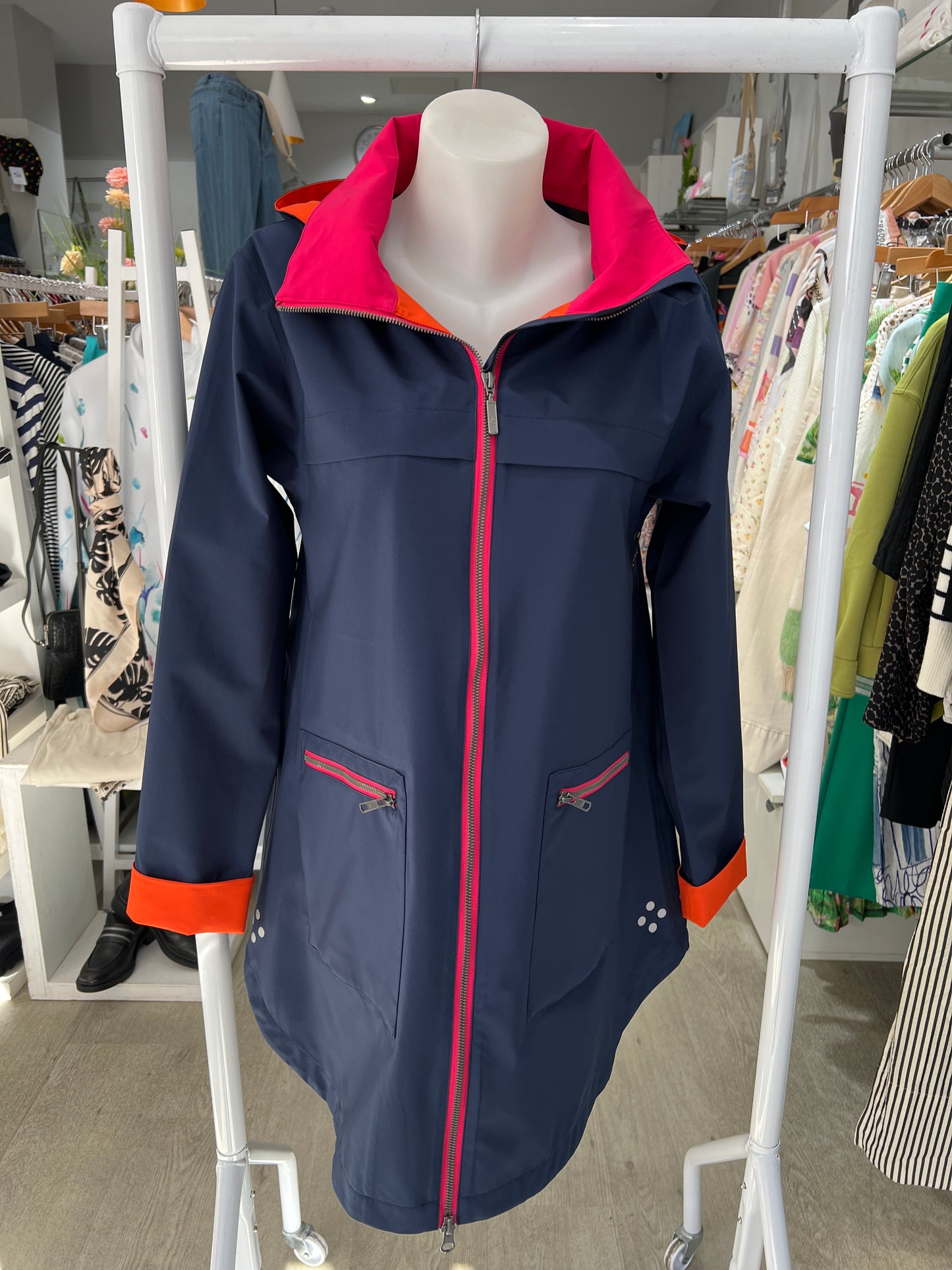 Regn Hermione Navy Raincoat