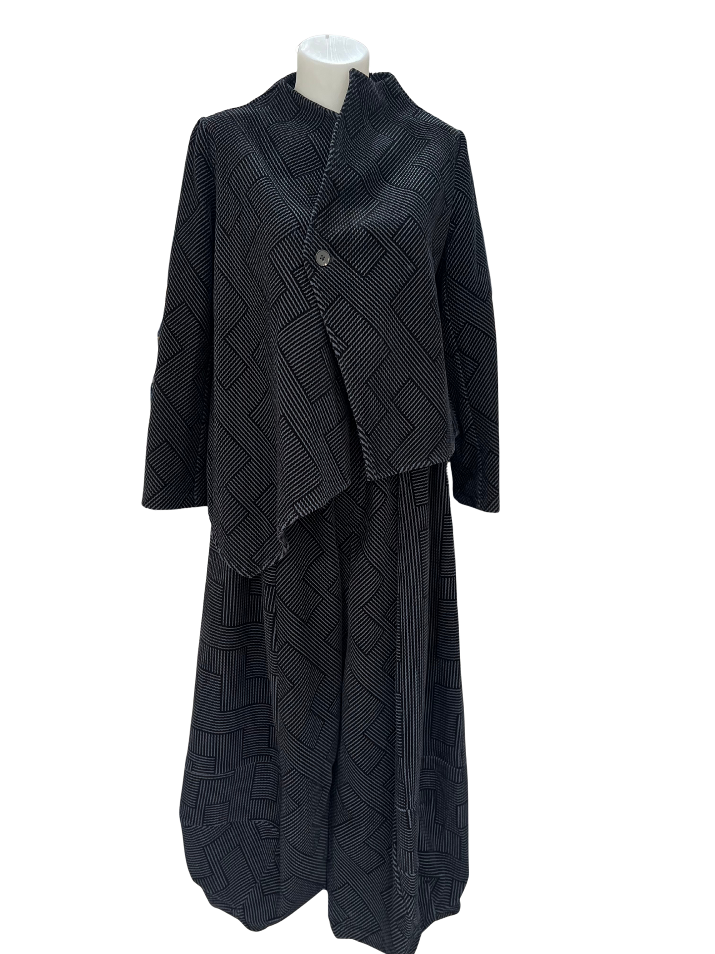 Thanny Blue/Black Asymmetric Jacket