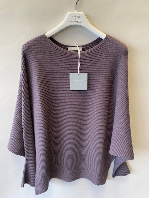 Deck by Decollage O/S Ribbed Batwing Jumper