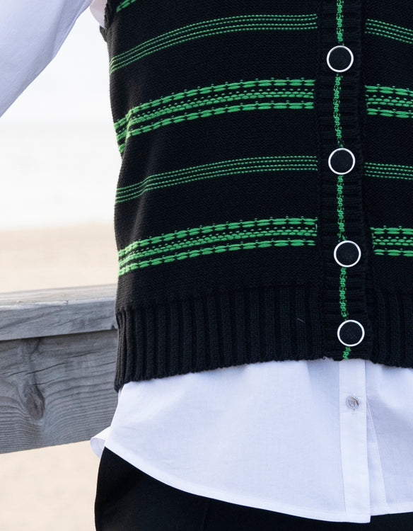 Marble Stripe Knit Vest