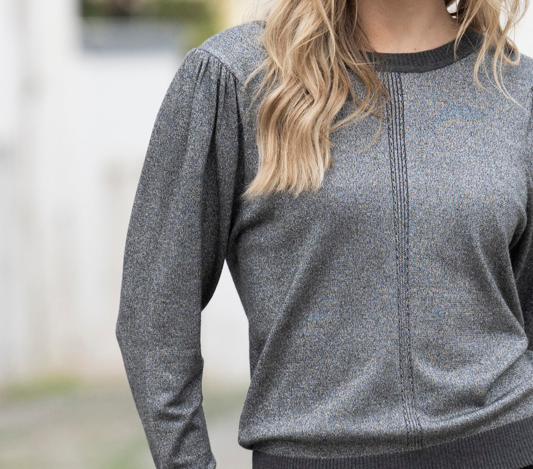 Marble Silver Reversible Cardigan