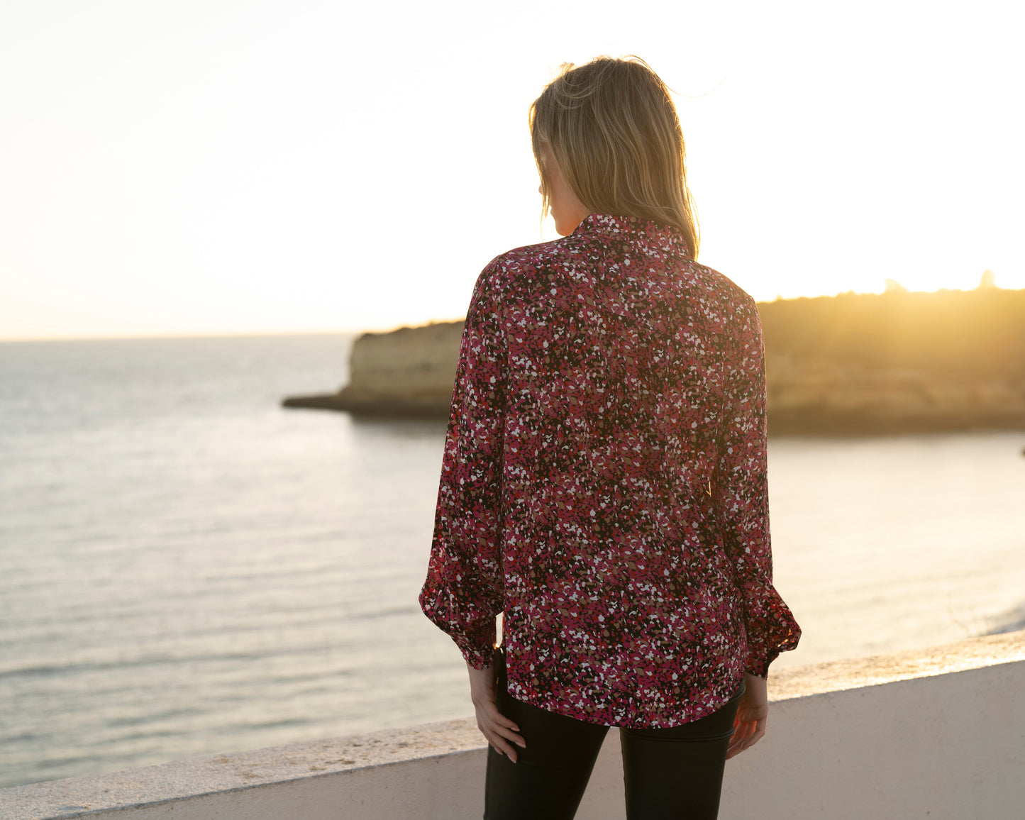 Marble Pink Pattern Blouse