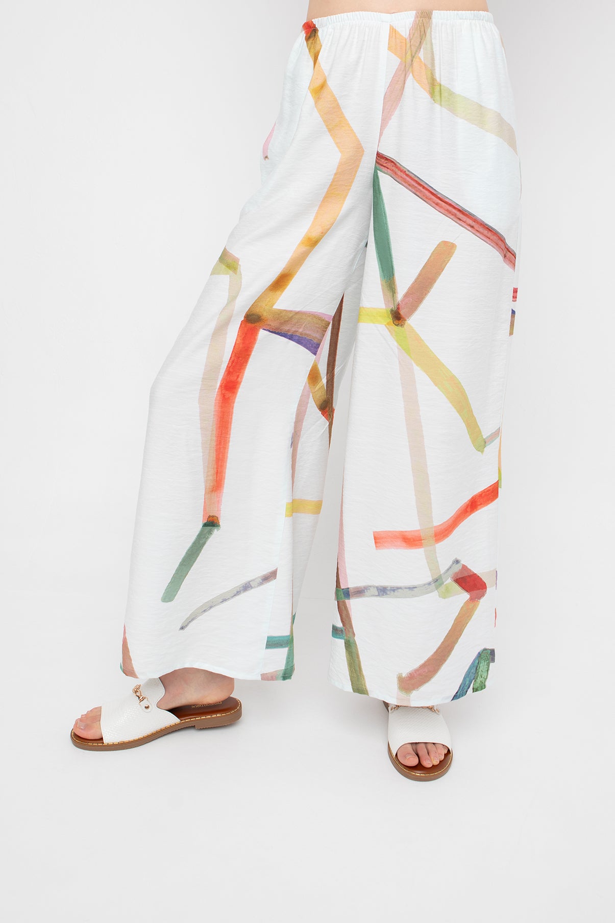 Ozai N Ku Trip White Trousers
