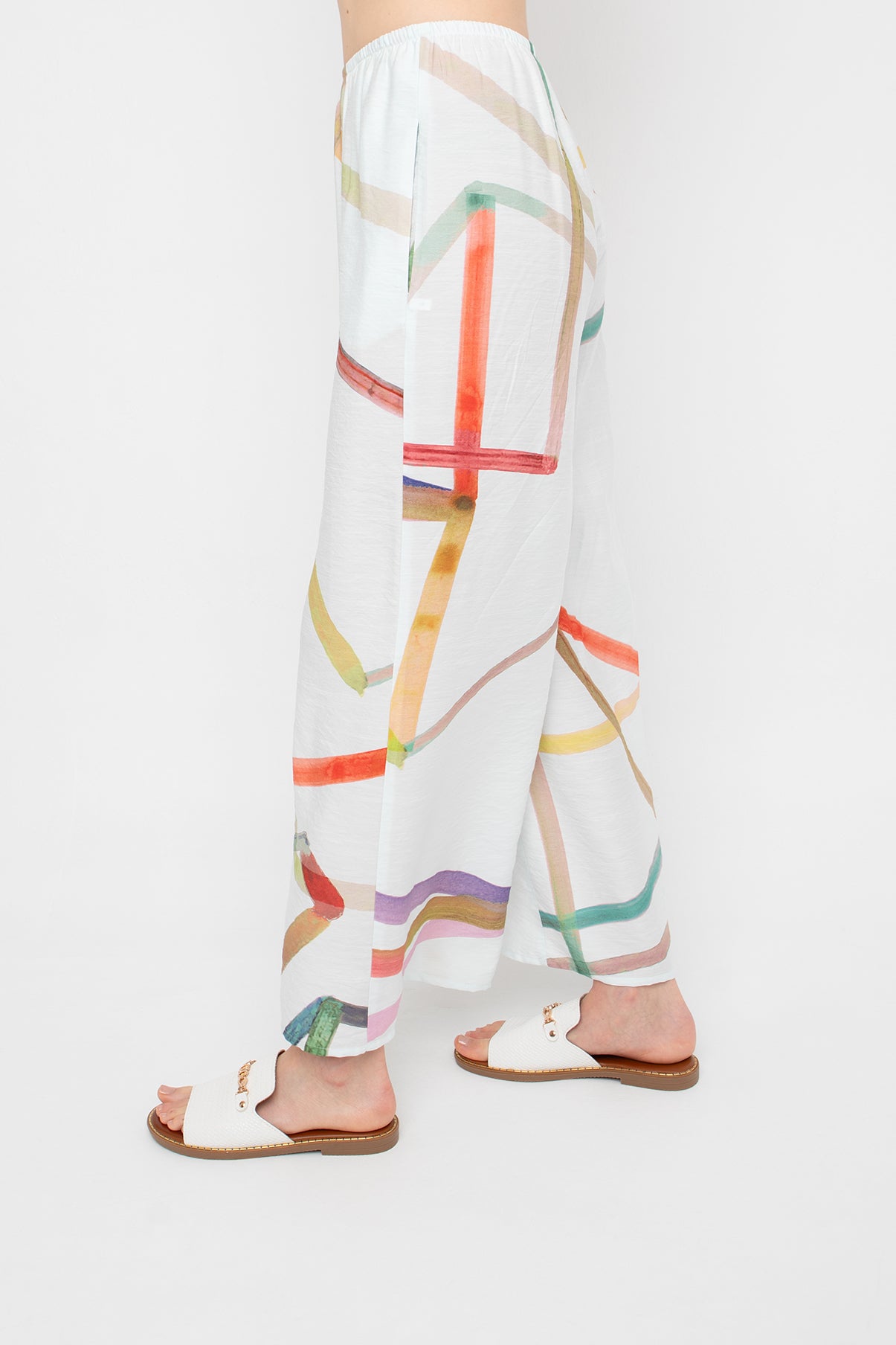 Ozai N Ku Trip White Trousers