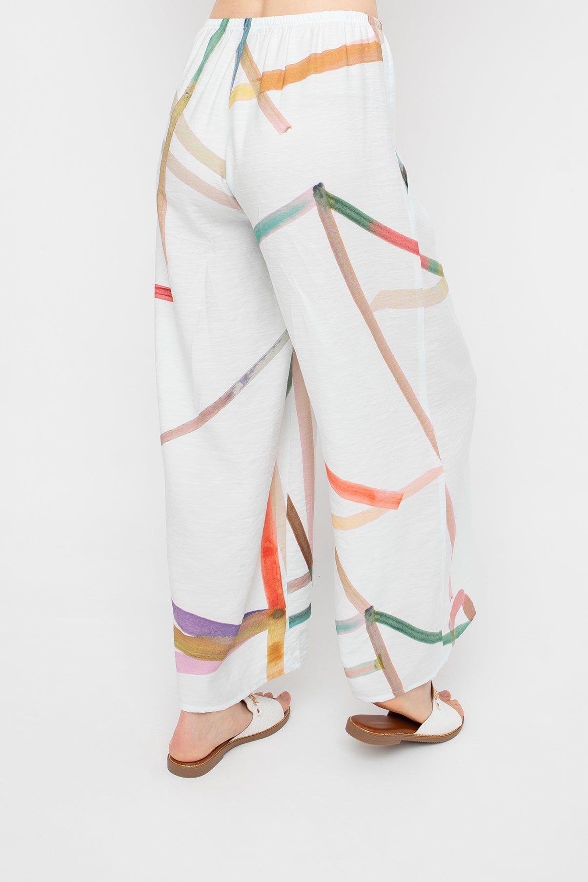 Ozai N Ku Trip White Trousers