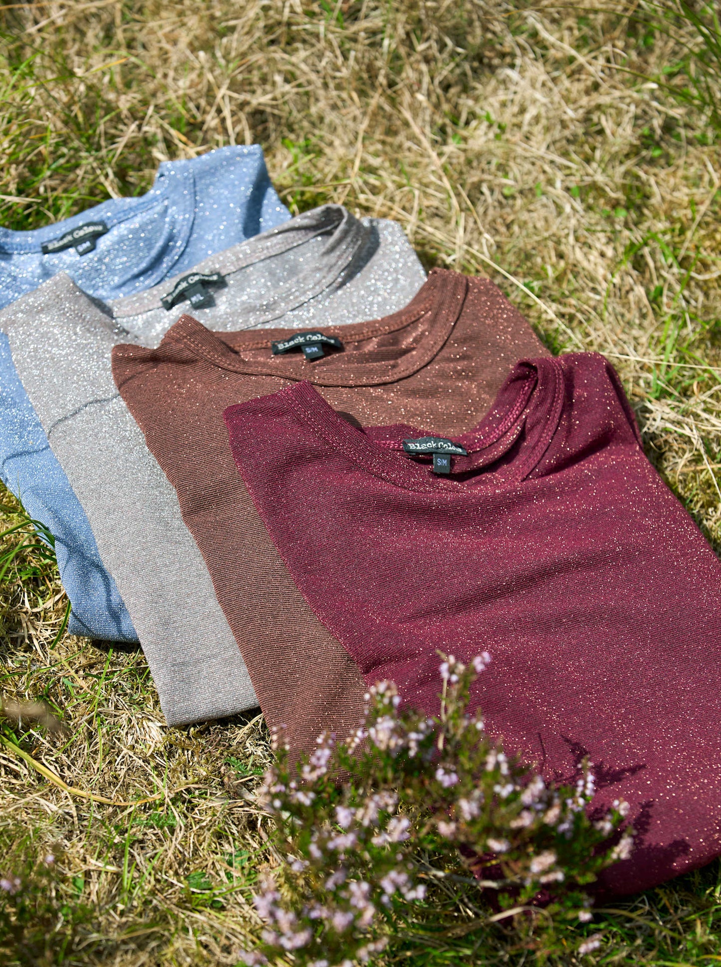 Black Colour Faye Lurex Blouse - Coffee