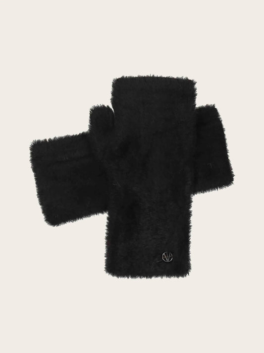 Loevenich Black Fingerless Gloves