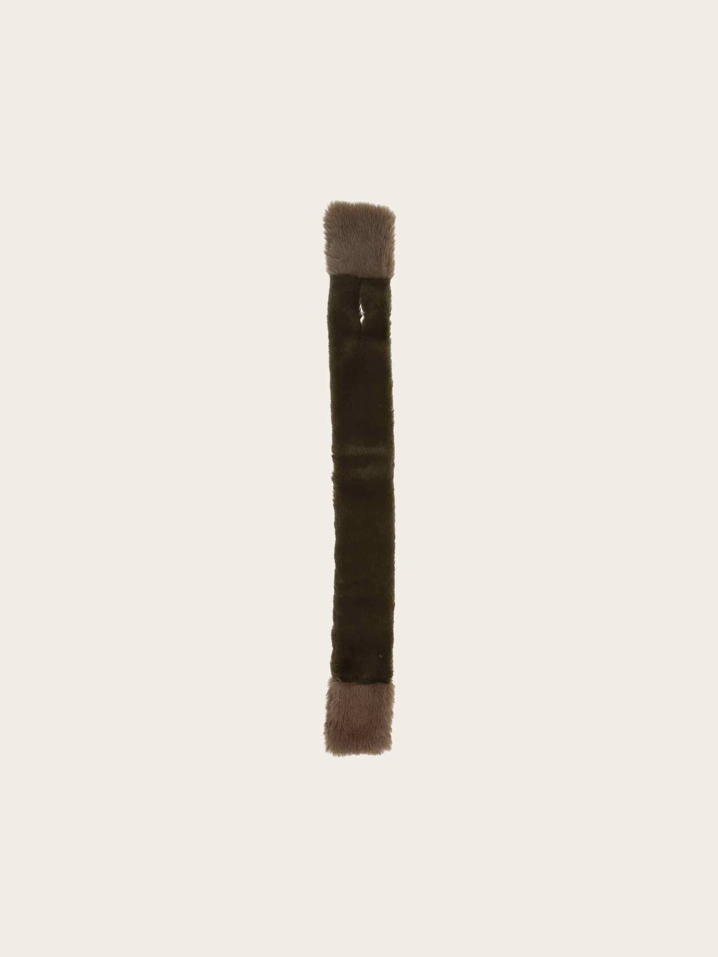 Loevenich Olive Green Faux Fur Scarf