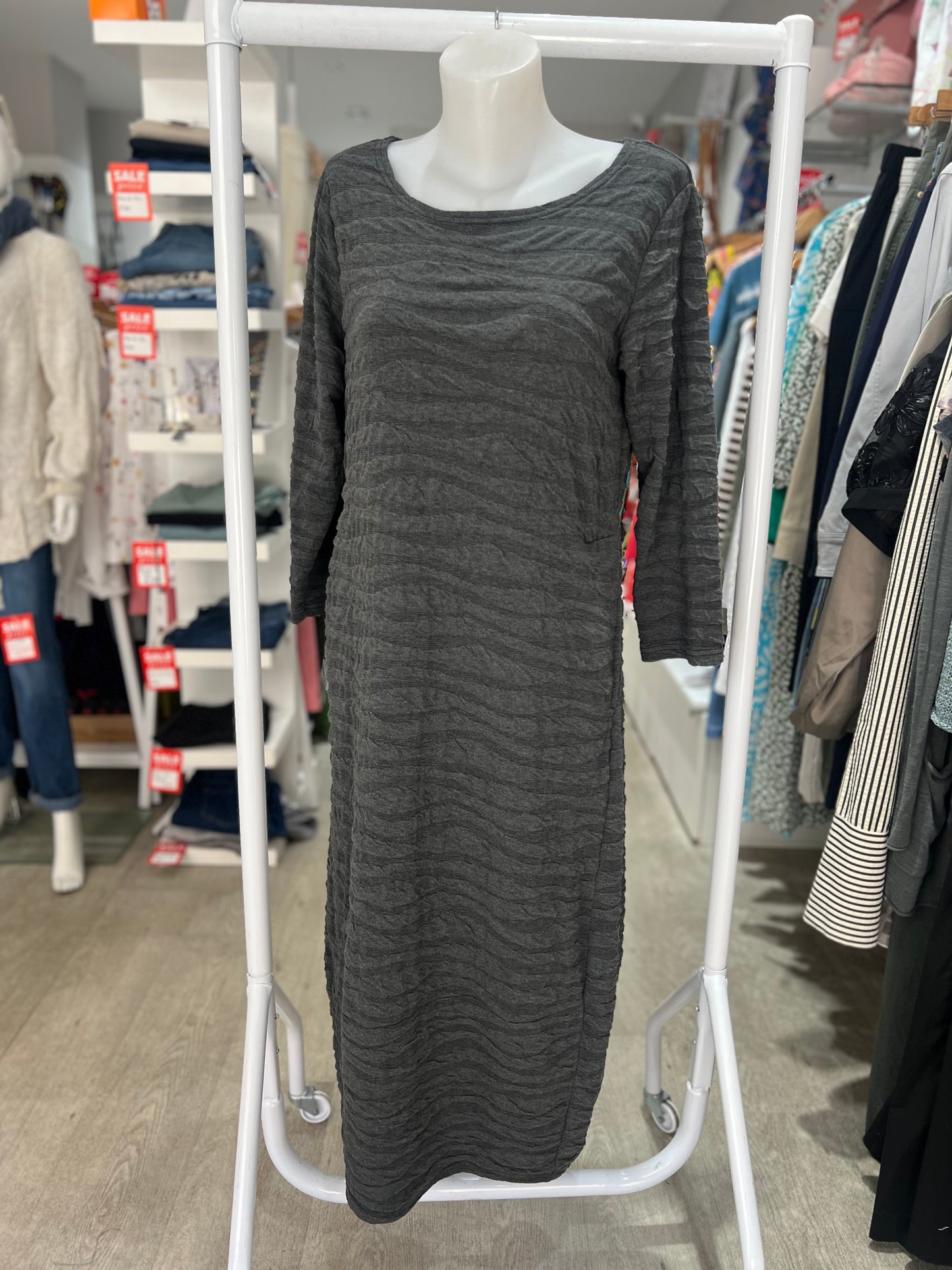 Cut Loose Grey Textured Dress