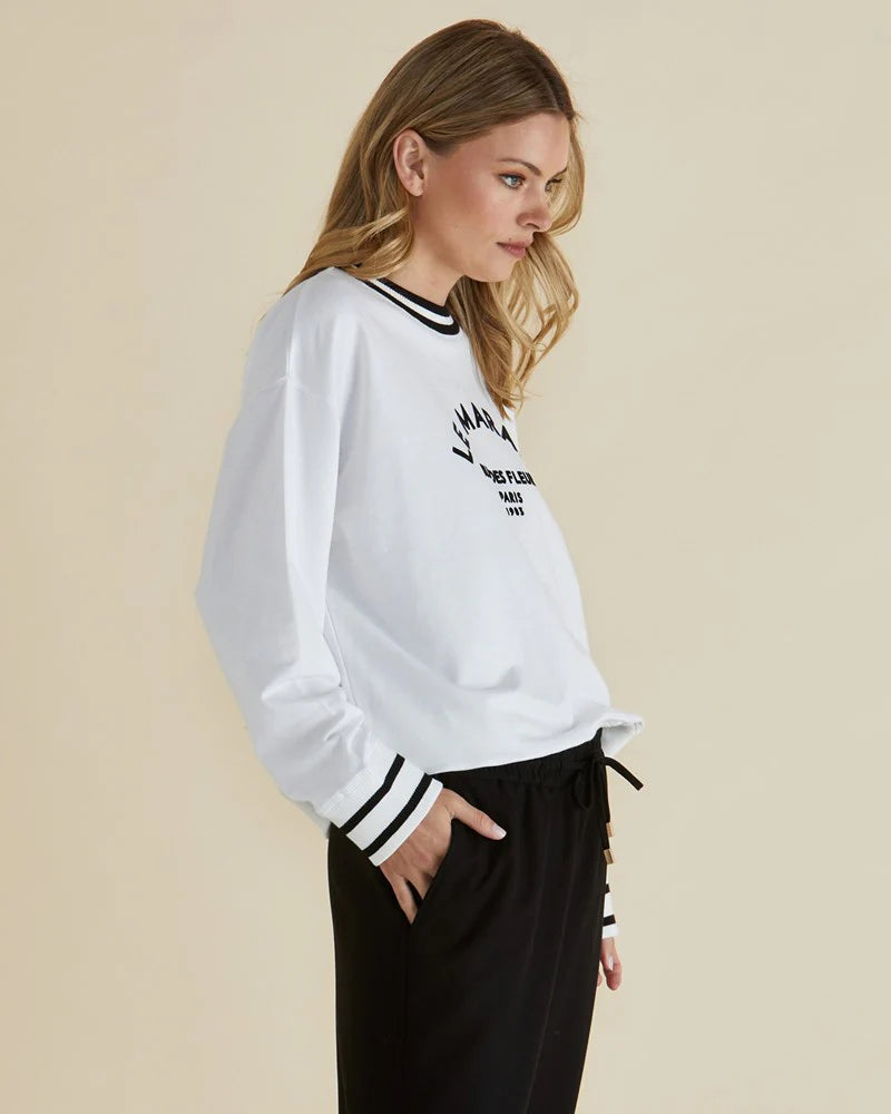 Betty Basics Marais White Sweatshirt