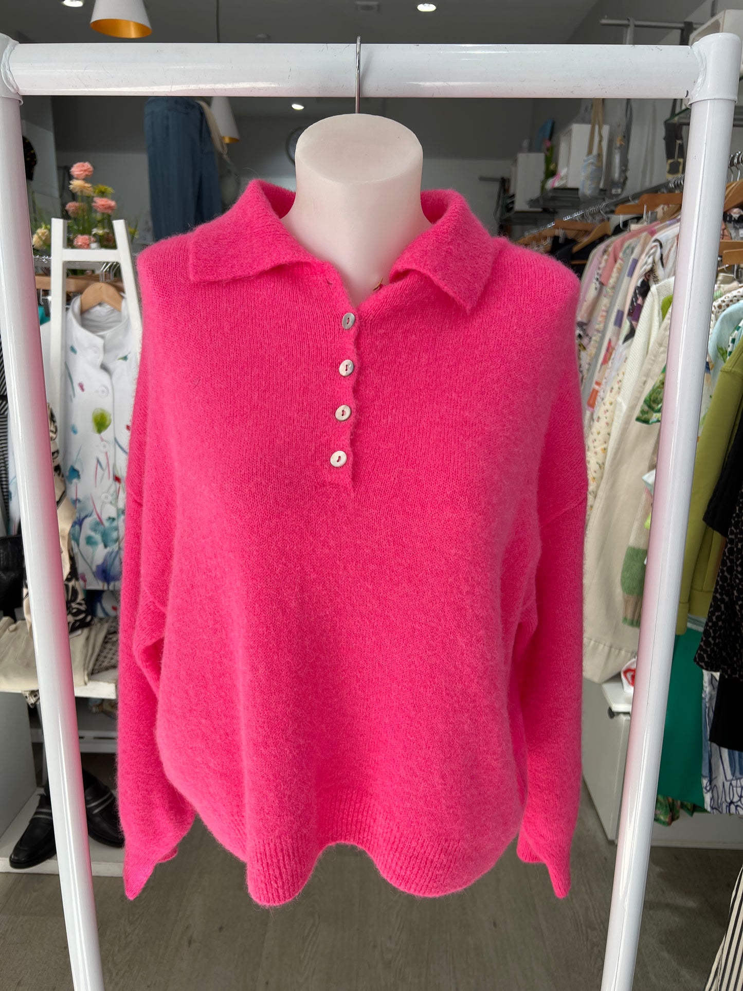 Cécile Wang O/S Pink Sweater