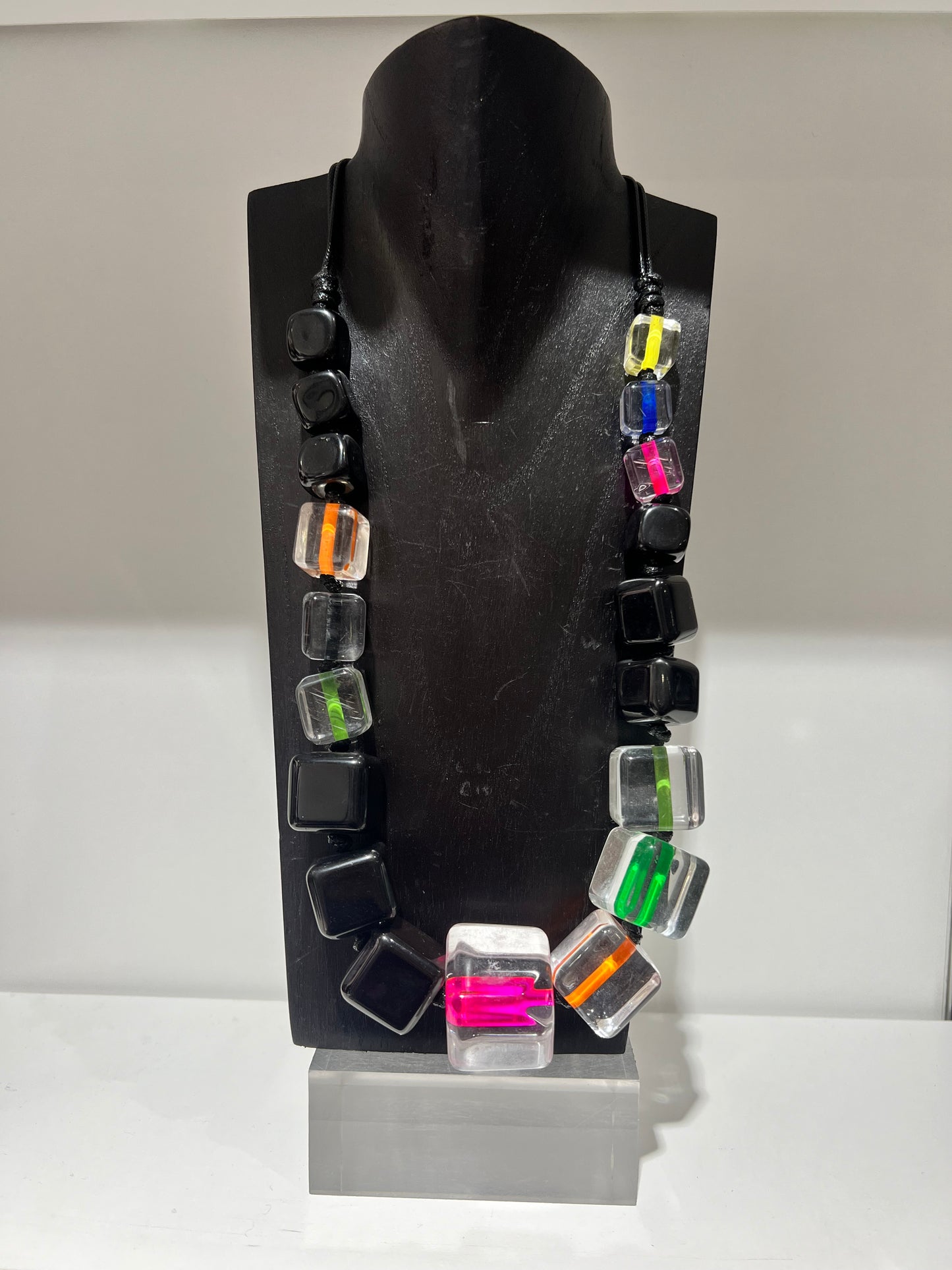 Nouvelle Clear Cube Necklace