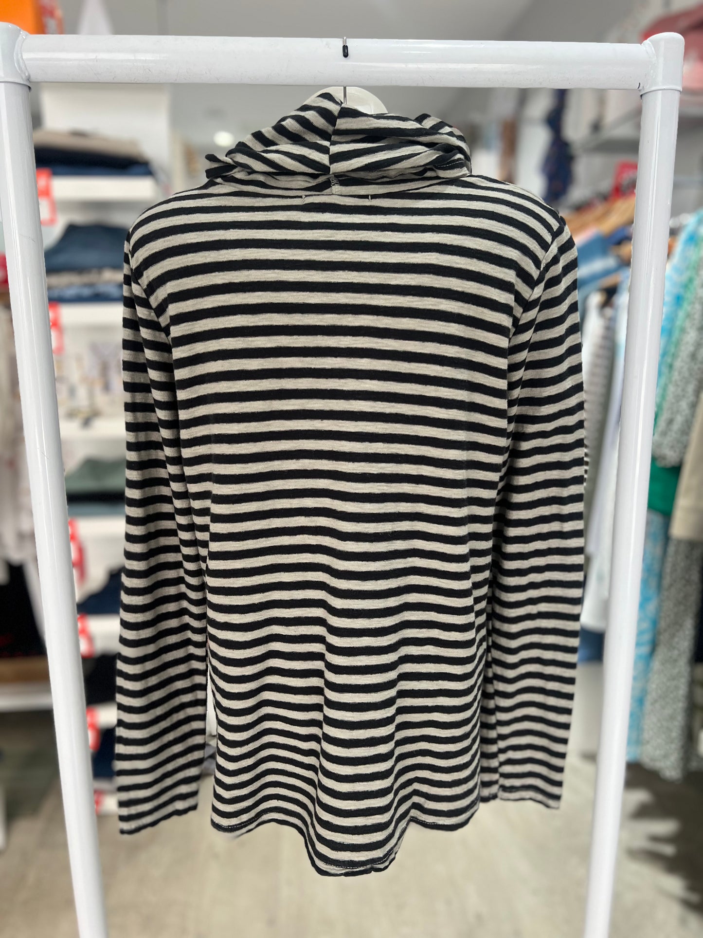 Cut Loose Cowl Neck Stripe Pullover