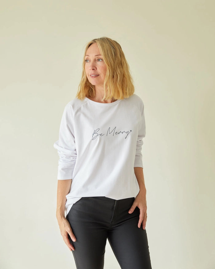 Chalk O/S Renee "Be Merry" Top