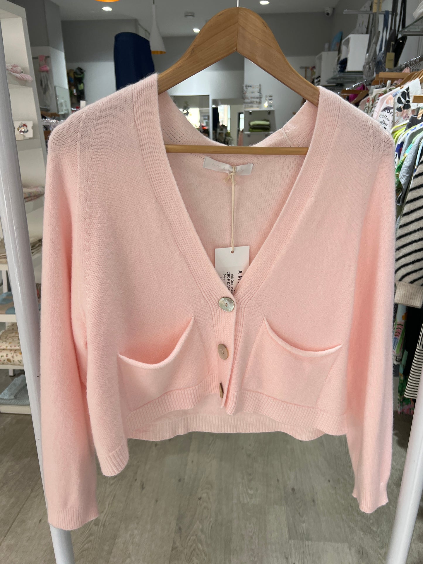 Amazing Woman O/S Pookie Cropped Cardigan