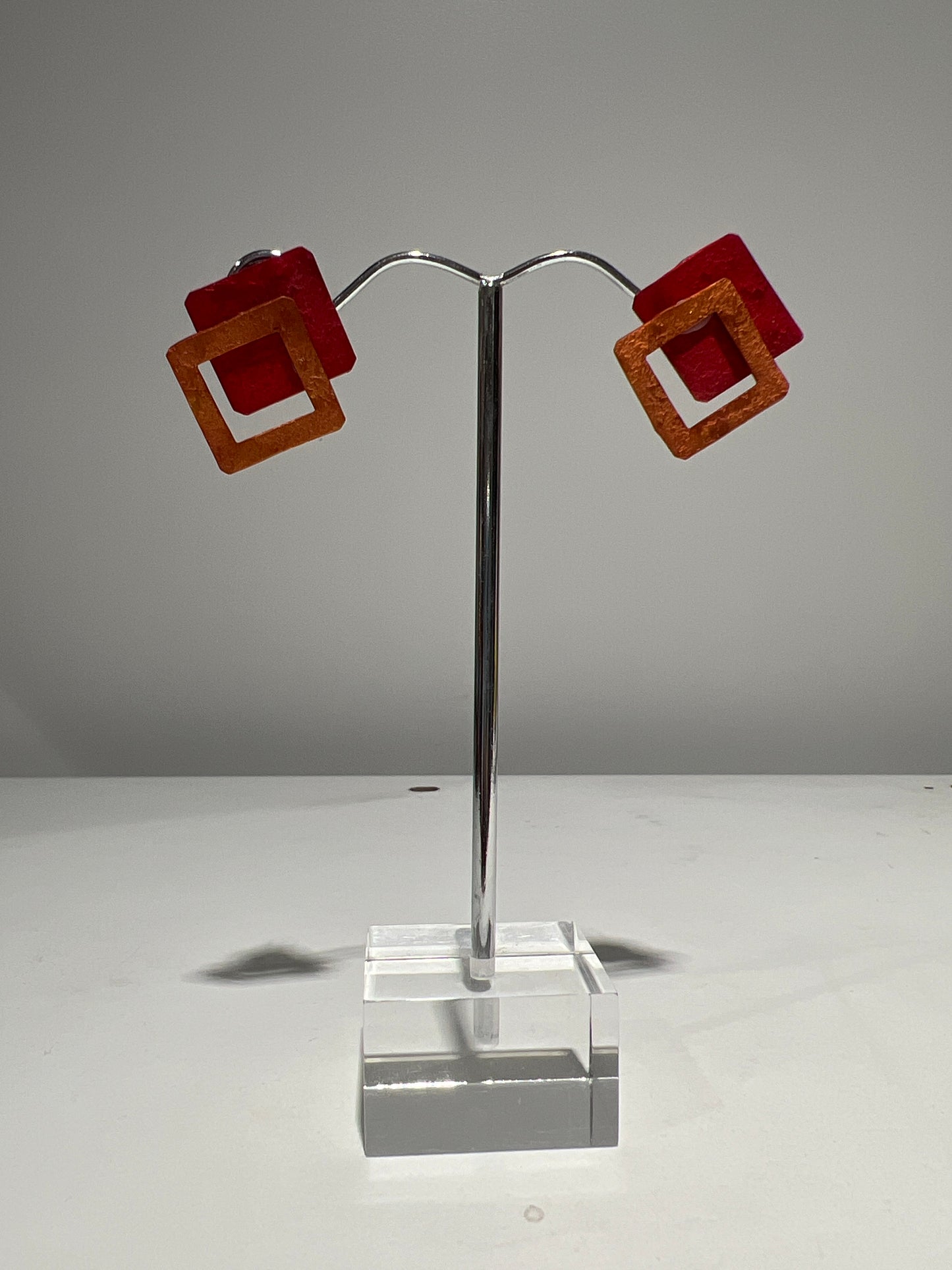 Oana Millet Short Double Square Earrings