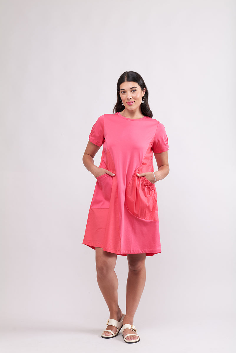 Foil Weekend Mixer - Papaya Dress