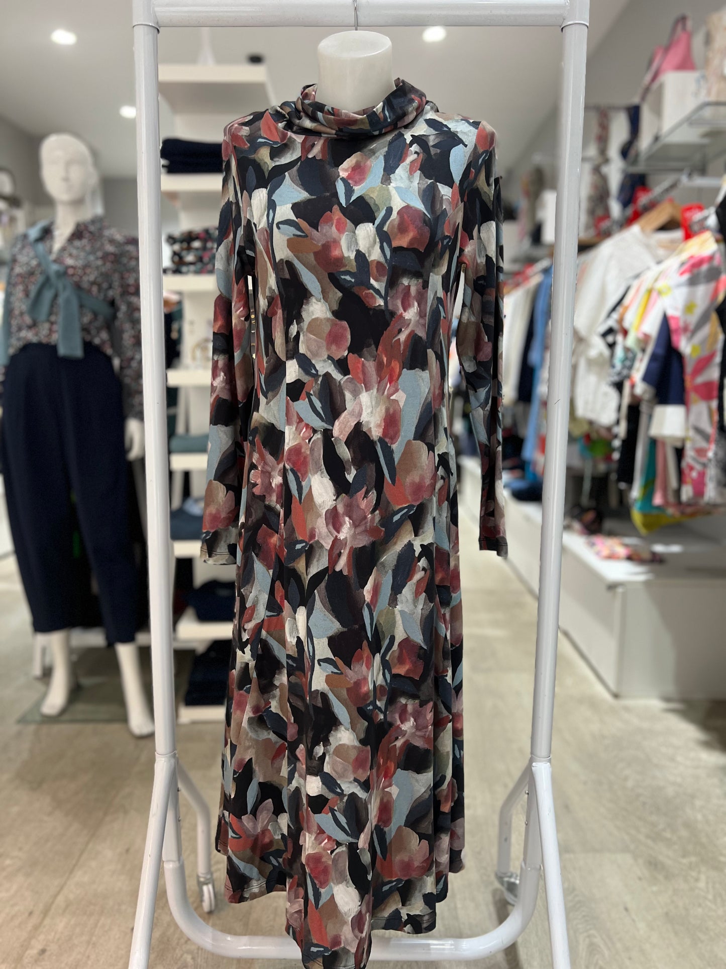 Mansted Jenna Print Dark Brown Dress