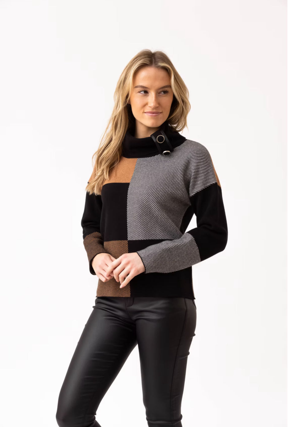 Marble Panel Sweater