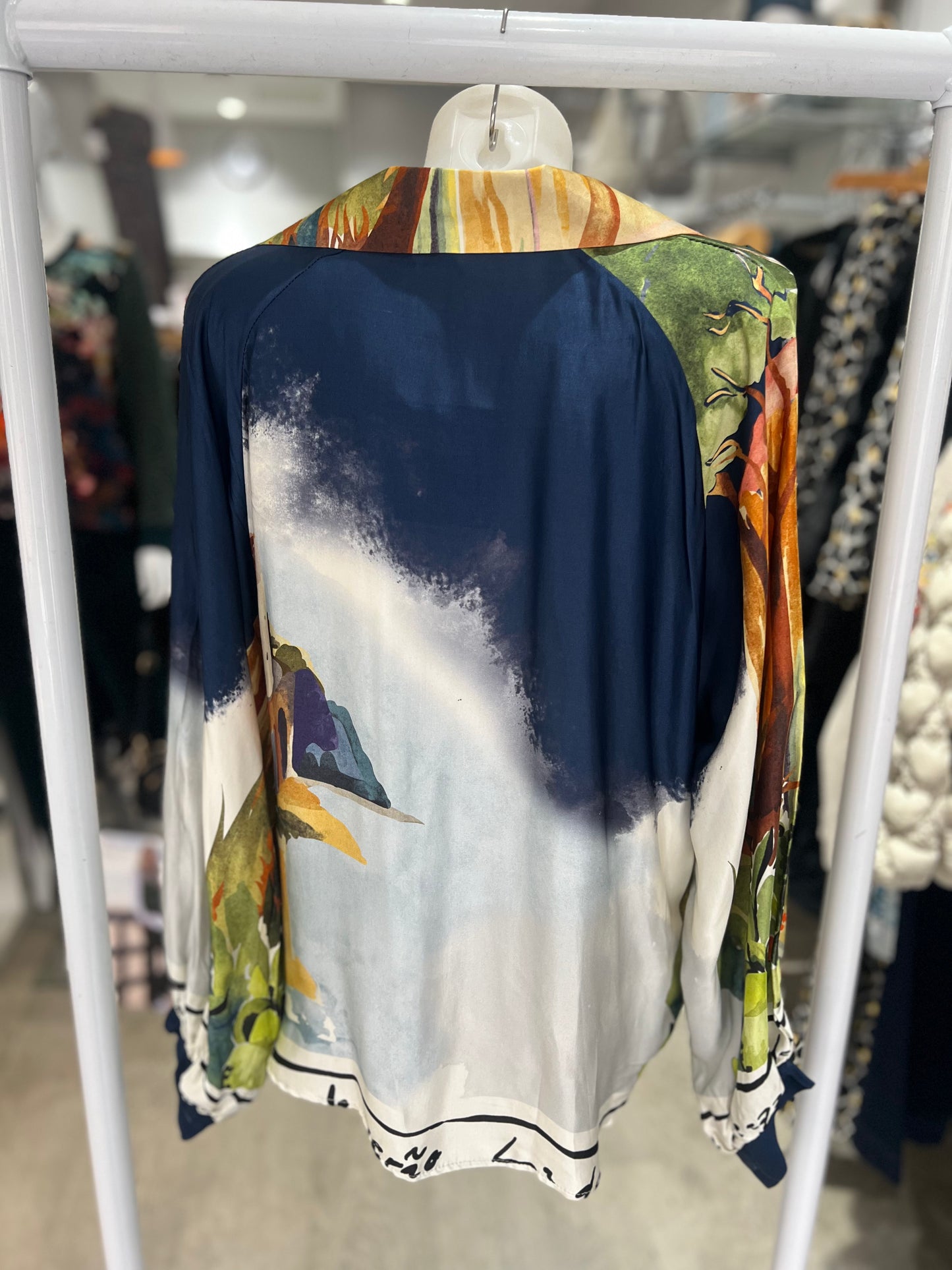 Deck by Decollage O/S Scenic Navy Blouse