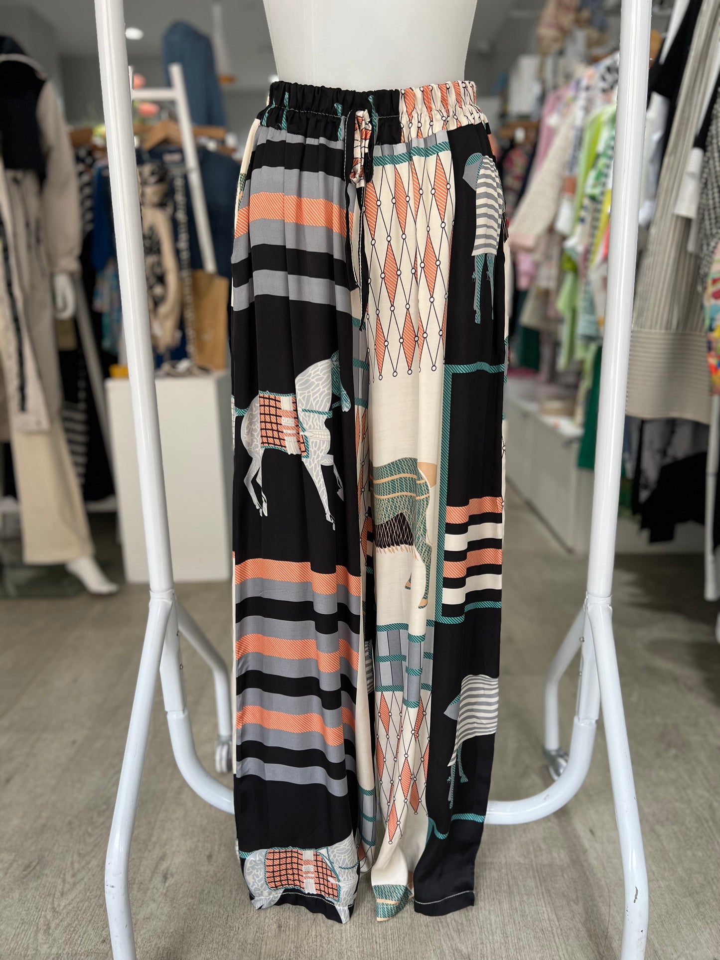 Deck by Decollage O/S Horse Print Trousers