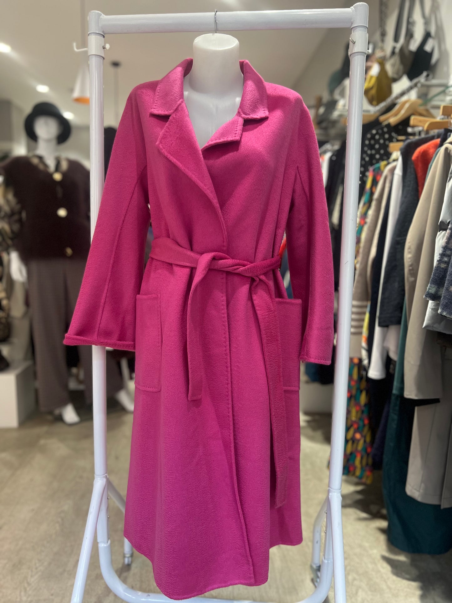 Flouu Belted Wool/Cashmere Coat