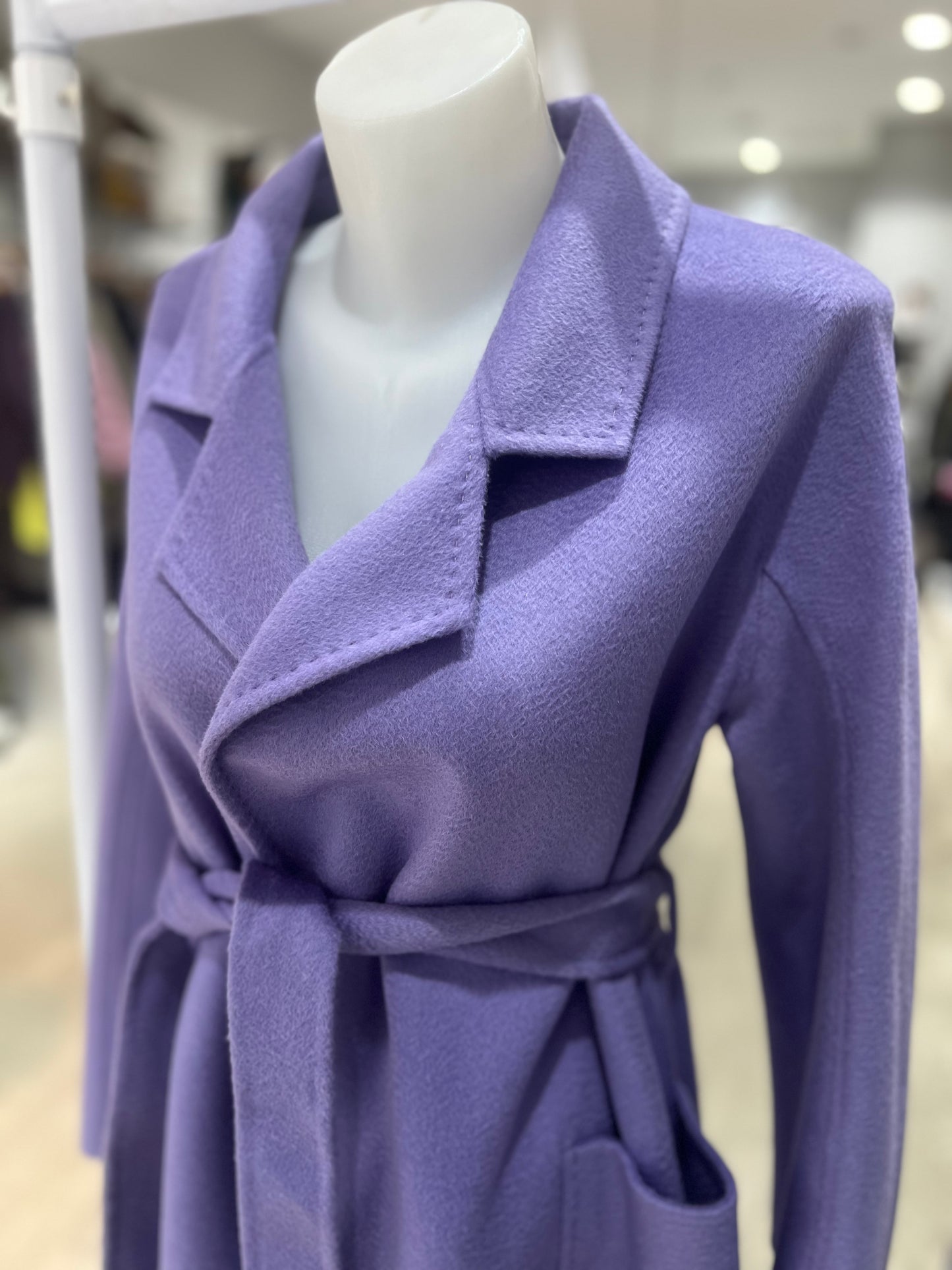 Flouu Belted Wool/Cashmere Coat