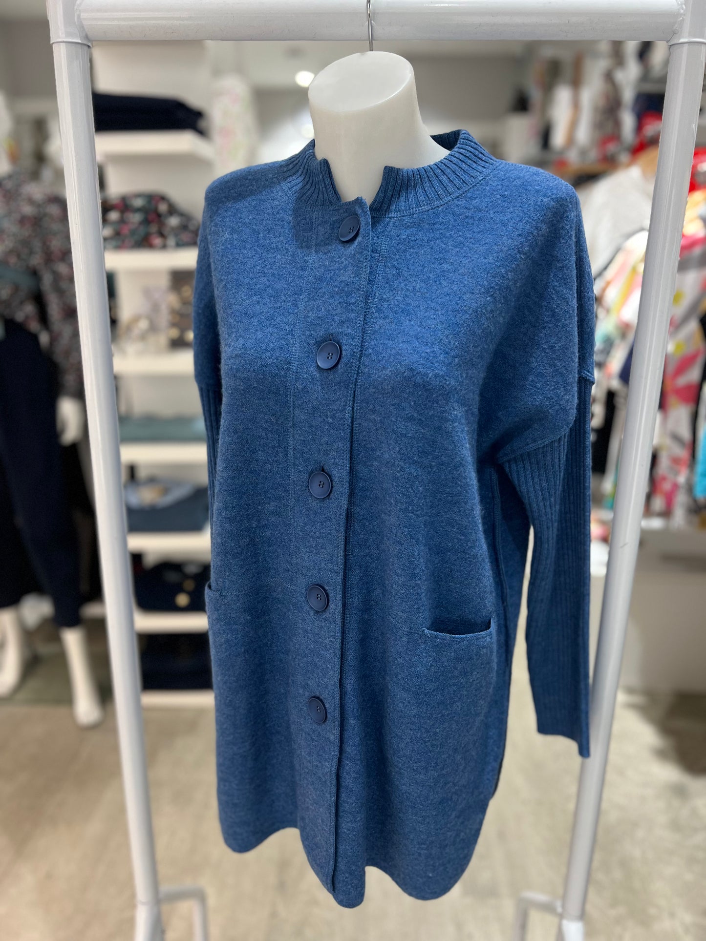 See Saw Boiled Wool Ribbed Sleeve Coat