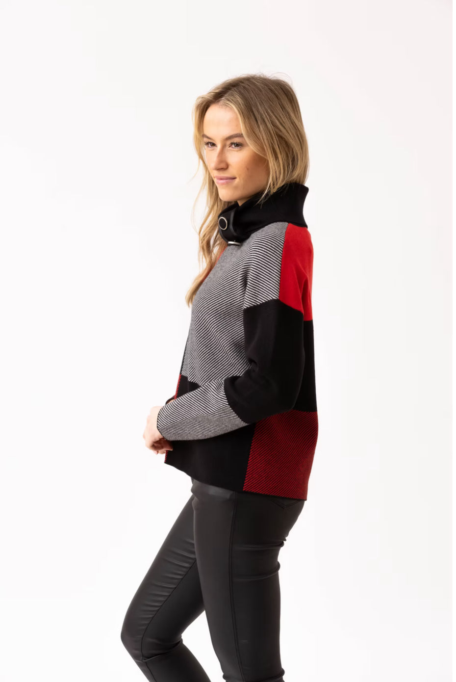 Marble Panel Sweater