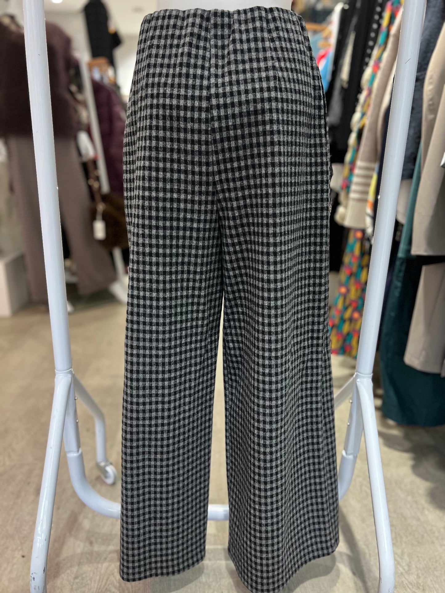 Neirami Wide Trousers - Vichy Brush
