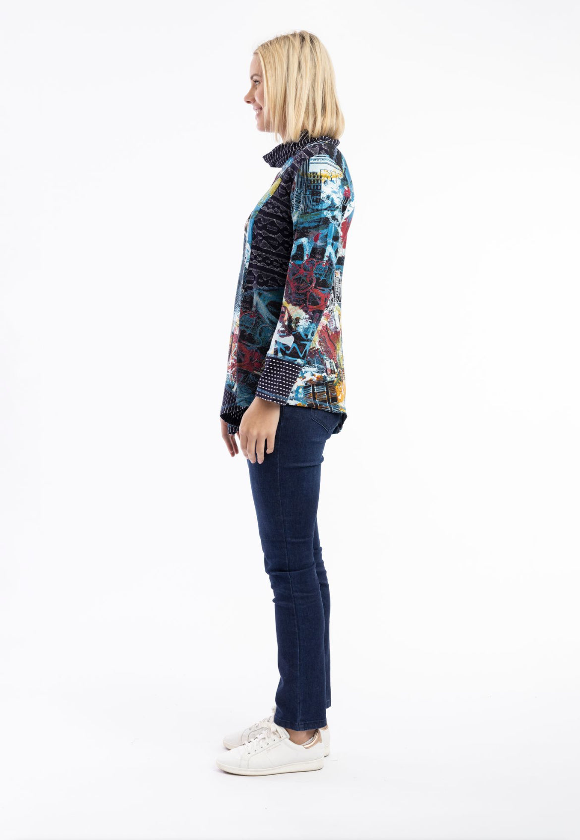 Orientique New York New York Cowl Top