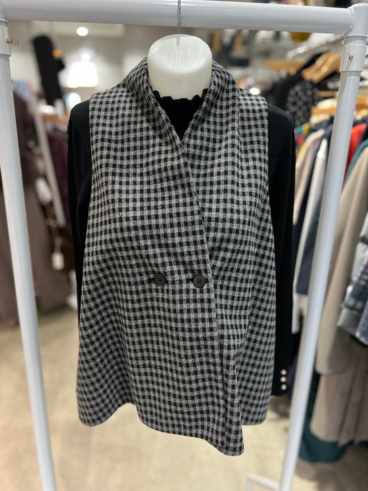 Neirami One Button Waistcoat - Vichy Brush