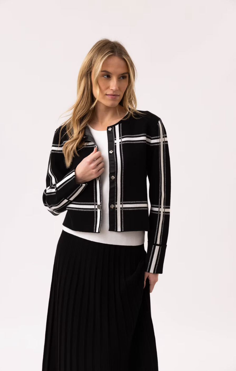 Marble B/W Cardigan