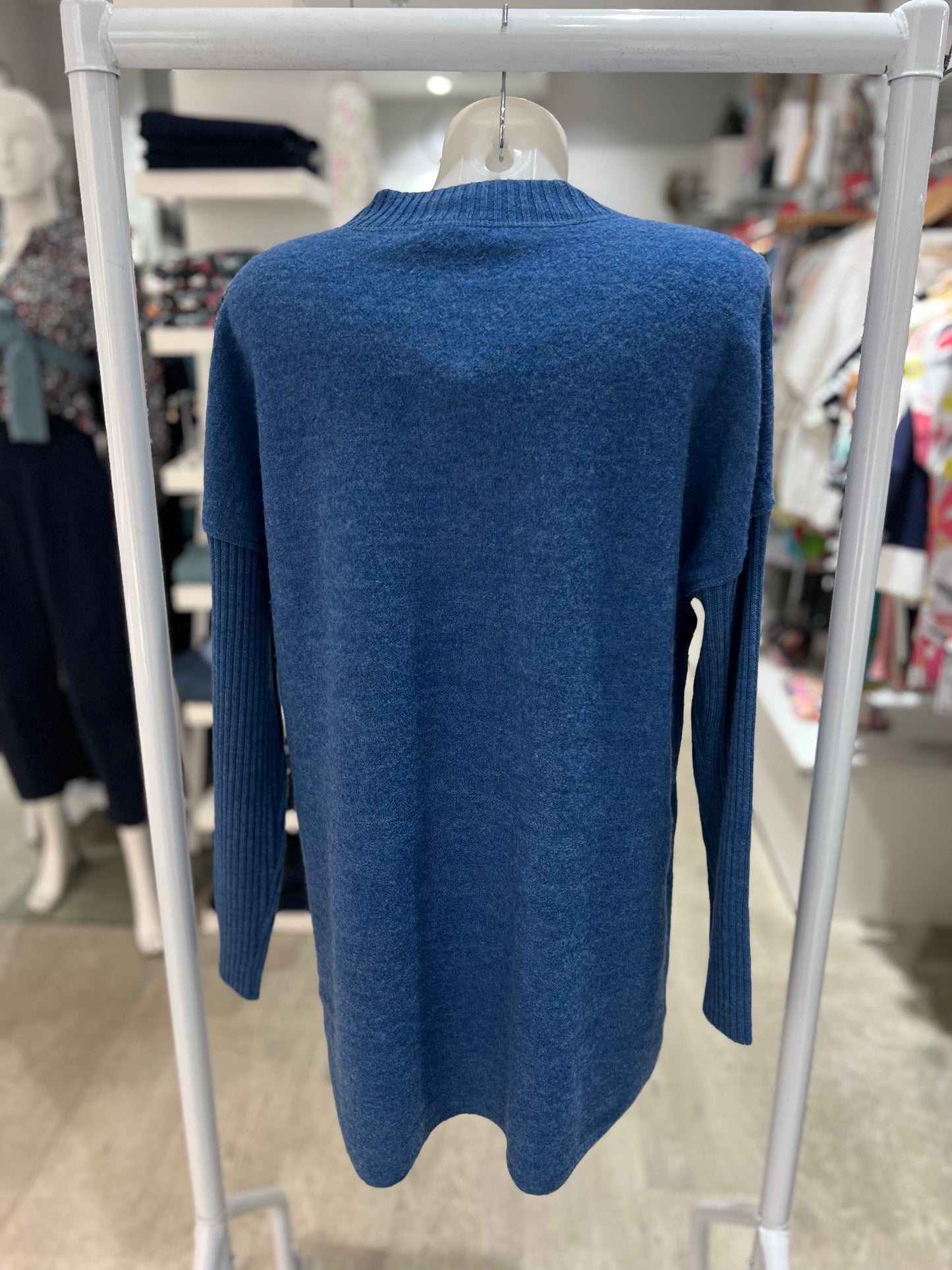 See Saw Boiled Wool Ribbed Sleeve Coat