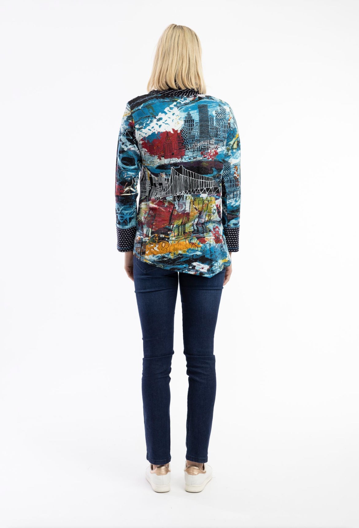 Orientique New York New York Cowl Top