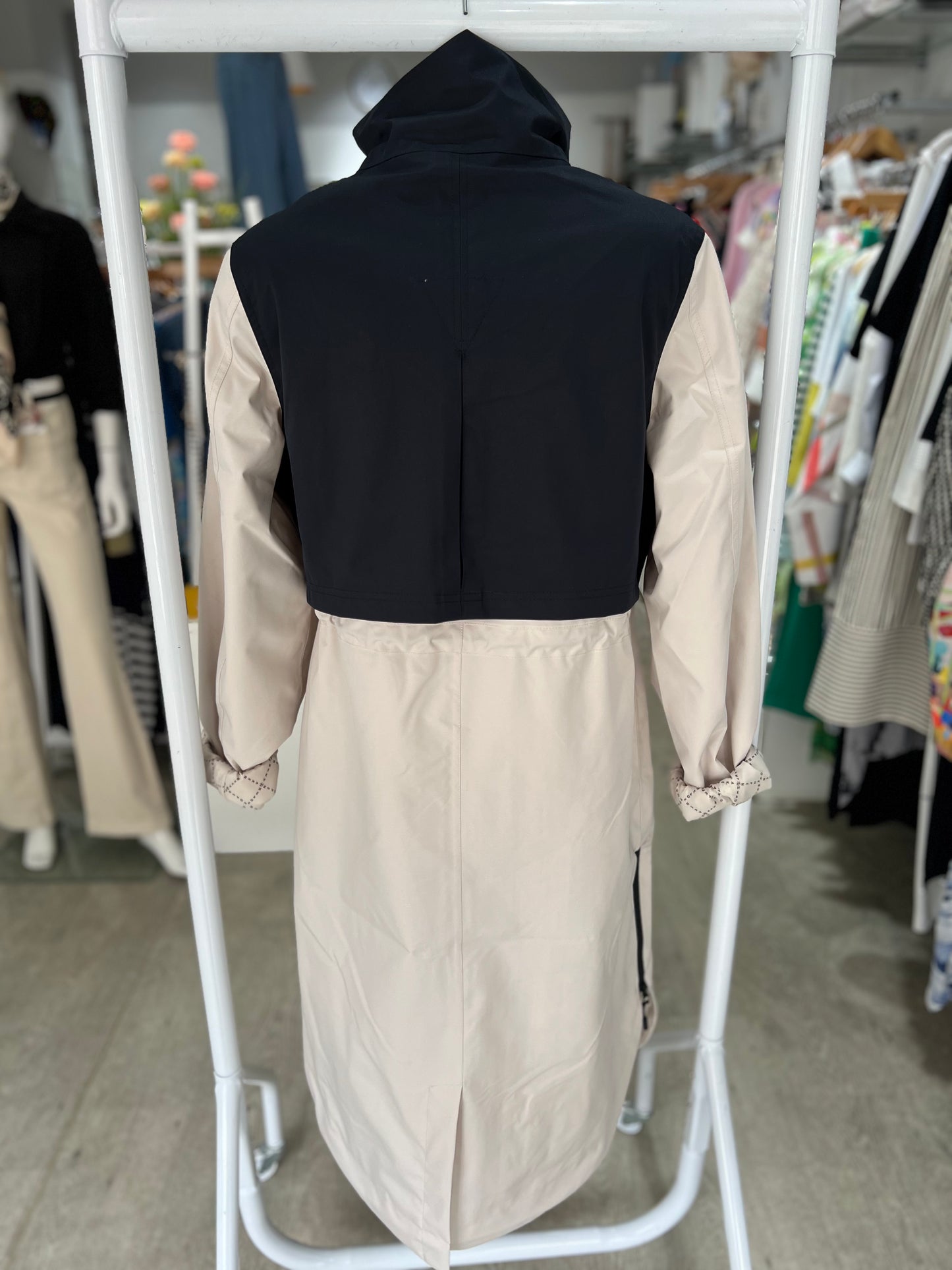 Studio Kopenhaken Solvej Oat/Navy Long Jacket