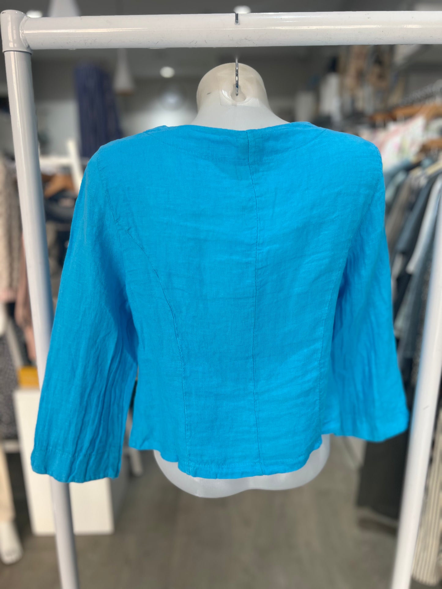 Art Premium Edge to Edge Turquoise Jacket/Cardigan