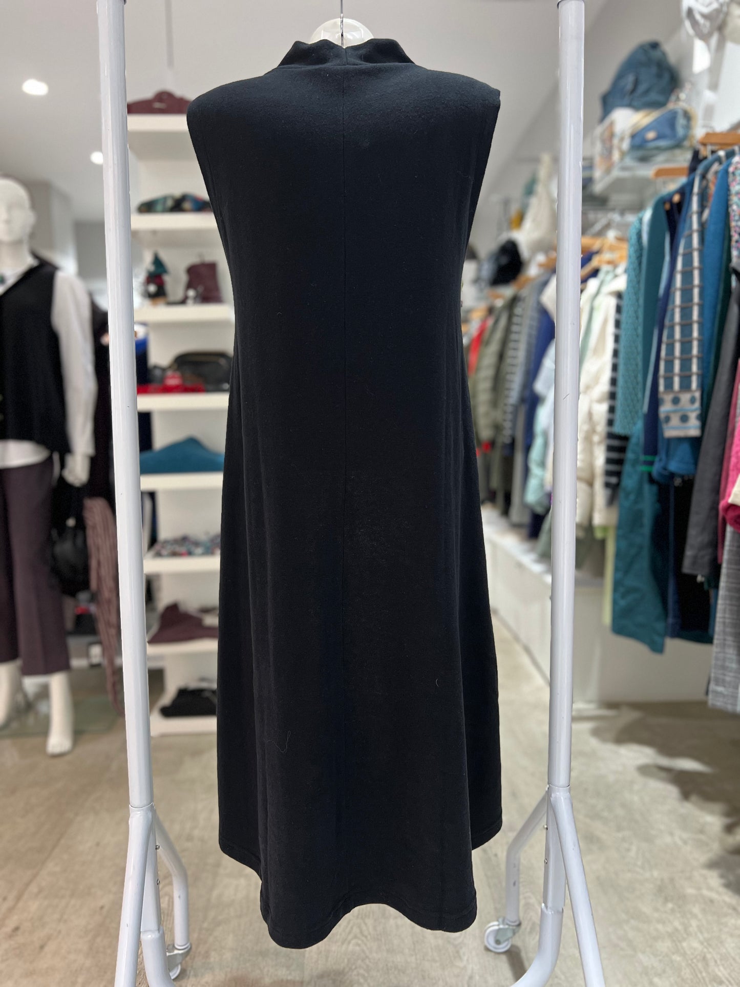 Mama B Linna Black Turtleneck Gilet - Nero