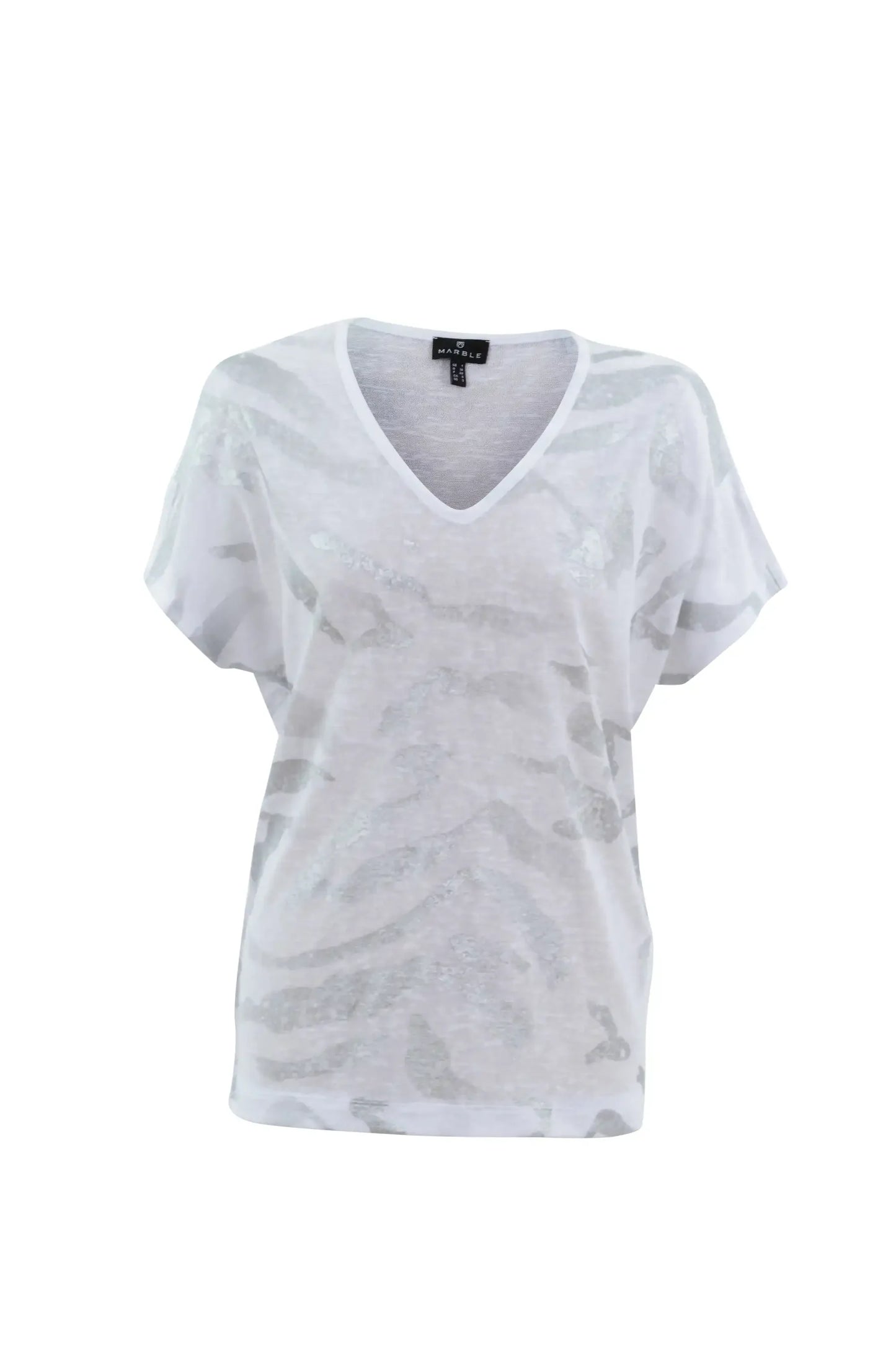 Marble 7371 Animal Print Top