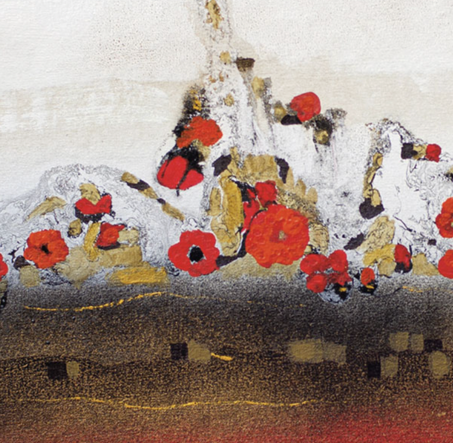 Dolcezza Red Poppies Scarf