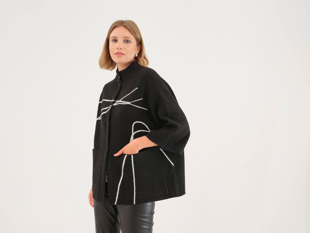 Dolcezza Black Knit Cardigan