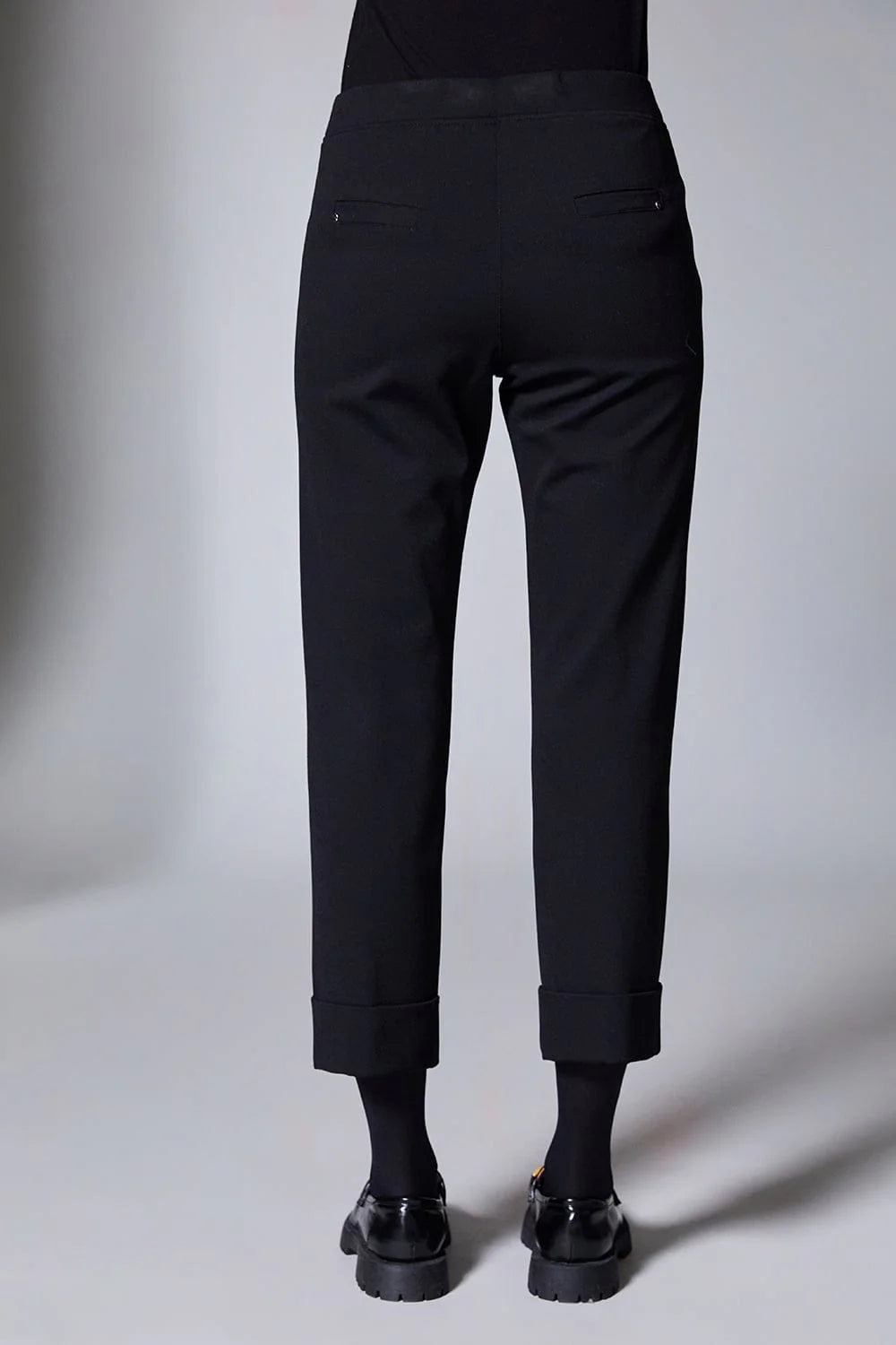 Peruzzi Black Turn Up Trousers