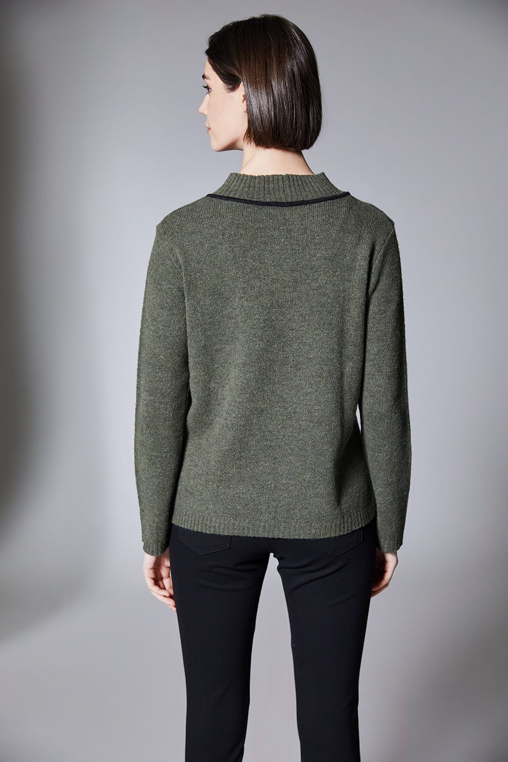 Peruzzi Khaki Zip Sweater