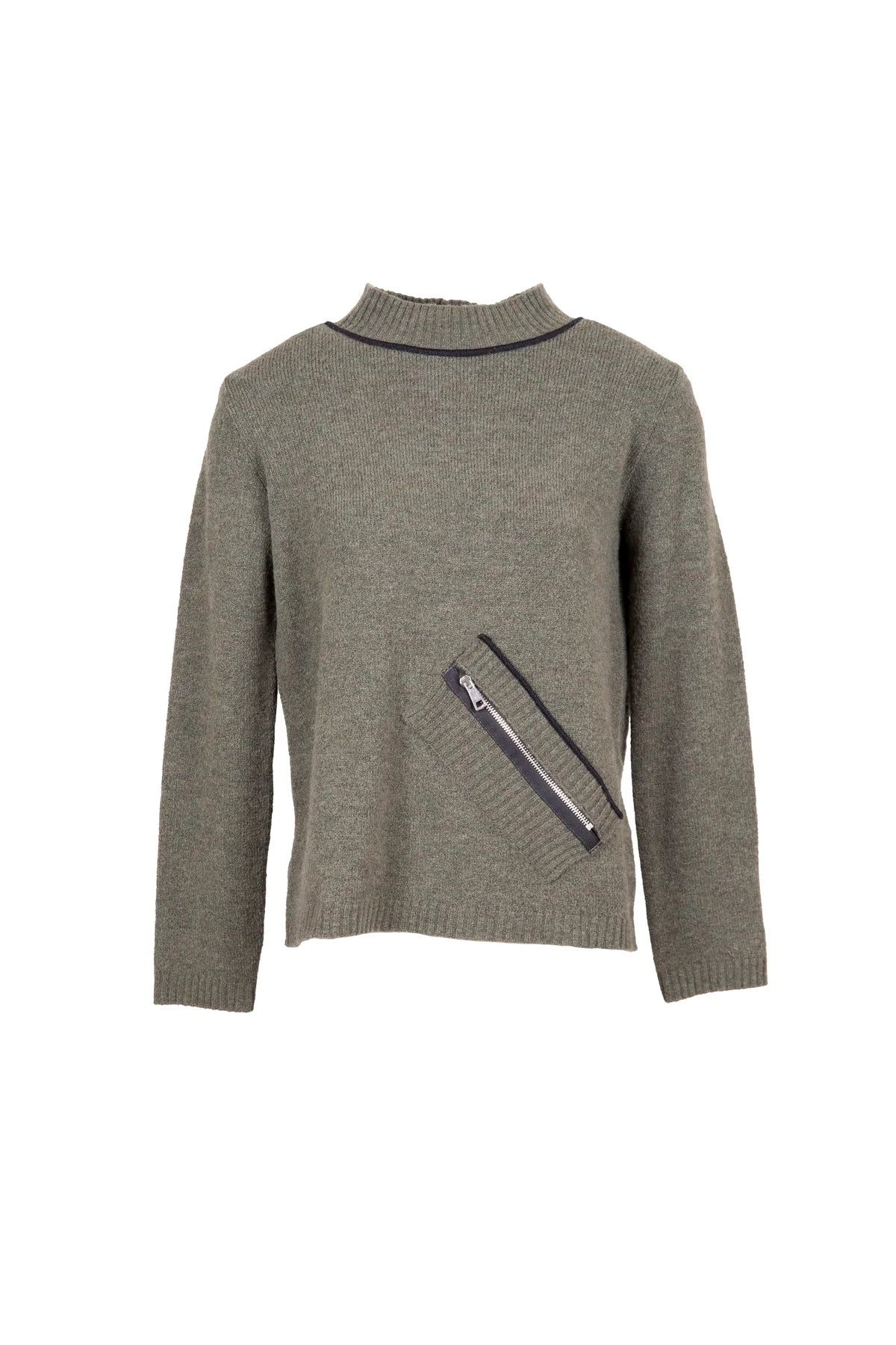 Peruzzi Khaki Zip Sweater