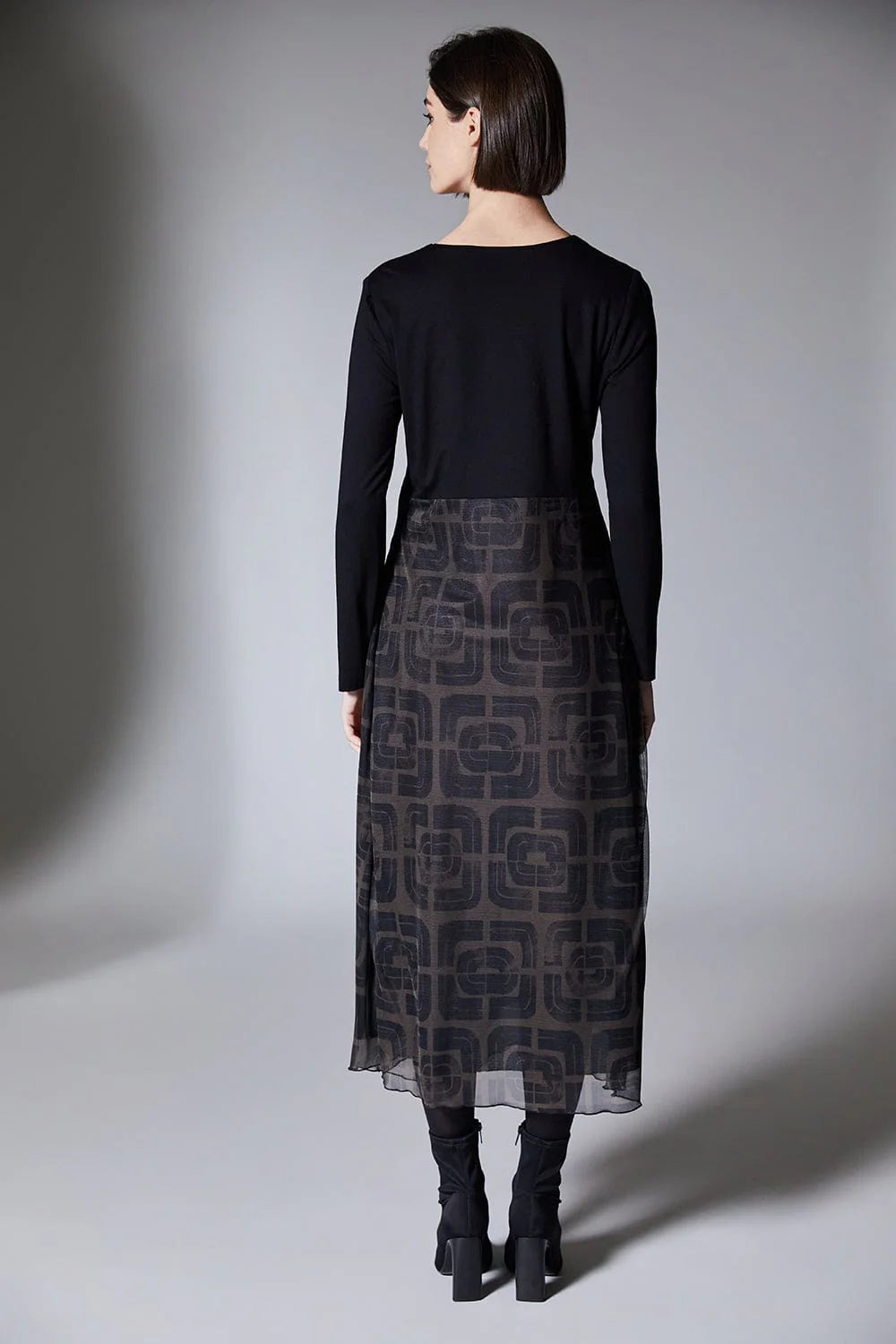 Peruzzi Contrast Fabric Dress