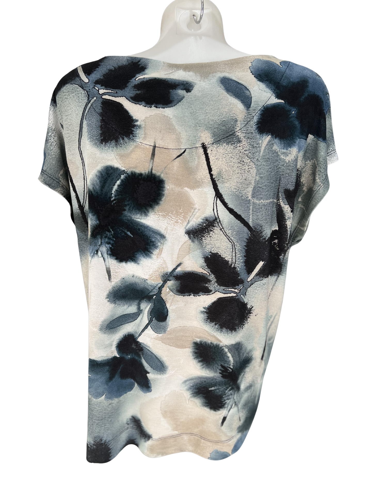 Amber & Moon Blue Print Top