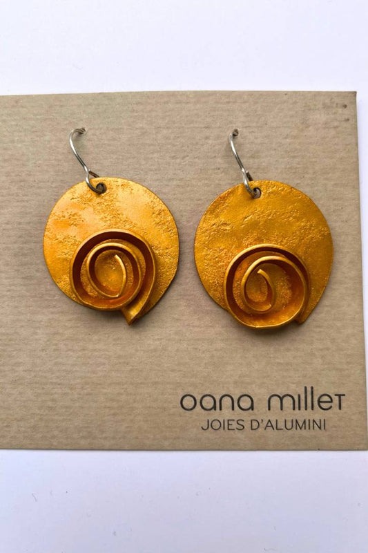 Oana Millet Gold Circle Earrings