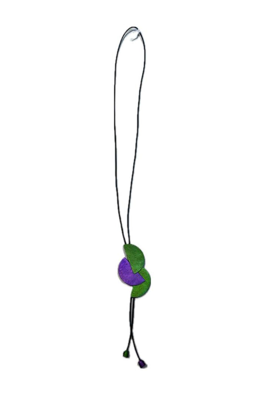 Oana Millet Purple And Green Necklace