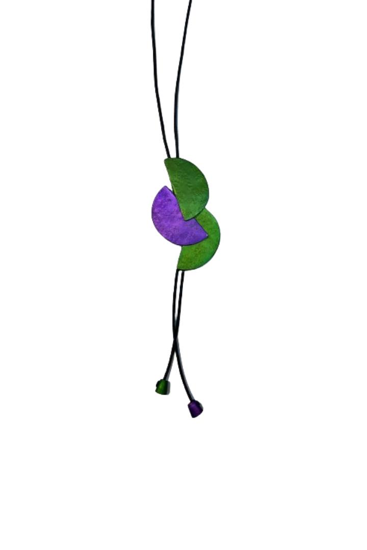 Oana Millet Purple And Green Necklace