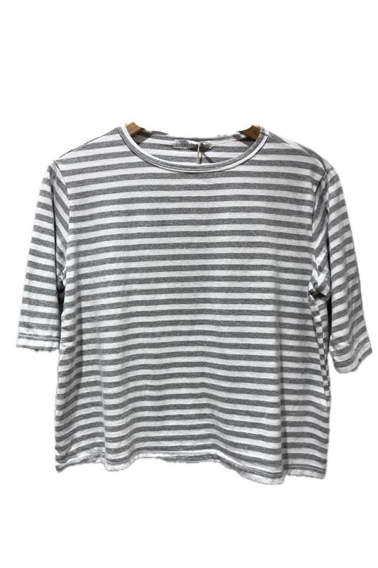 Cut Loose Grey Stripy T-shirt